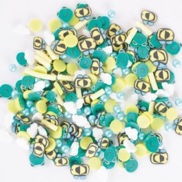 Metallic Flakes apple green
