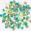 Metallic Flakes apple green