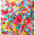 Rocailles 2,6mm transparent farbig sortiert