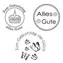 Stempelset mit Acrylblocks Geburt