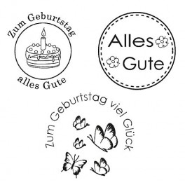 Stempelset mit Acrylblocks Geburt