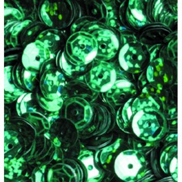Pailletten rund gewölbt, grün hologramm