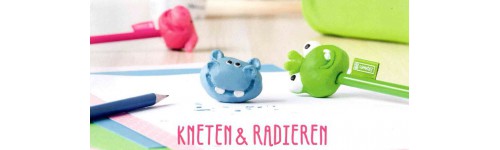 Einzelfarben Kneten und Radieren